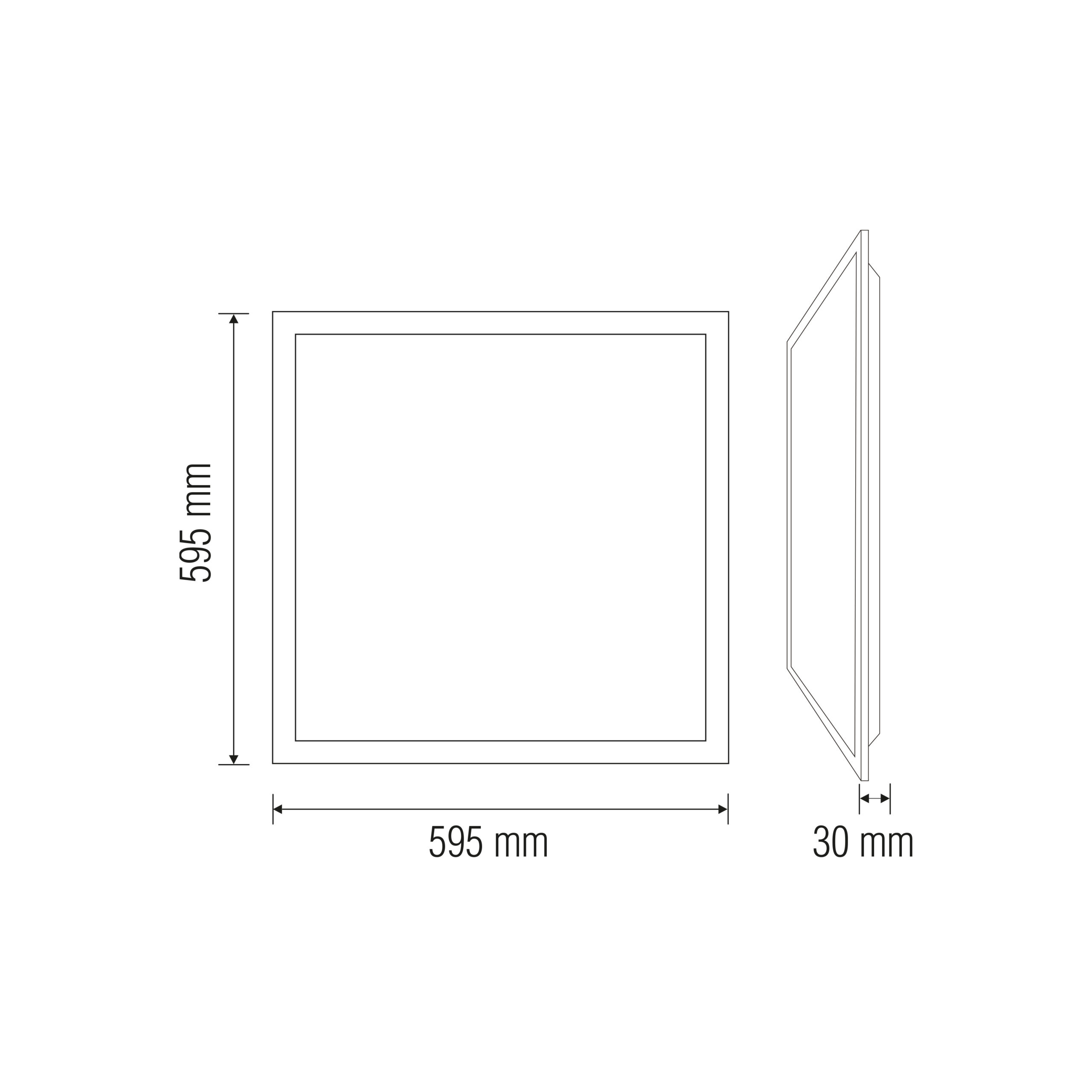 Панель вбудована LED 40W 6400K 3600Lm 220-240V 595x595х30 BACKLIGHT HOROZ ELECTRIC